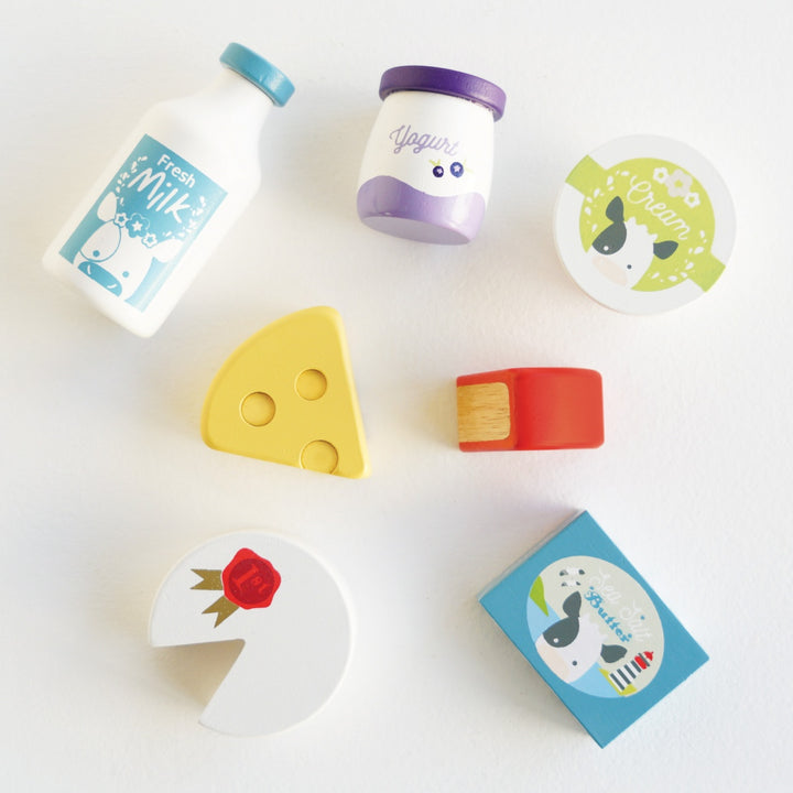 Le Toy Van Honeybake Market Crate - Cheese and Dairy