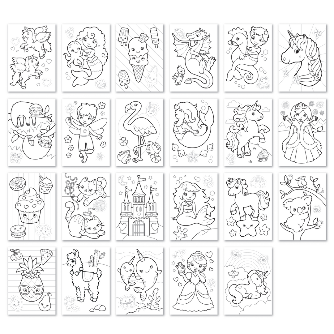 Orchard Toys Book Unicorns and Mermaids Sticker Colouring Book