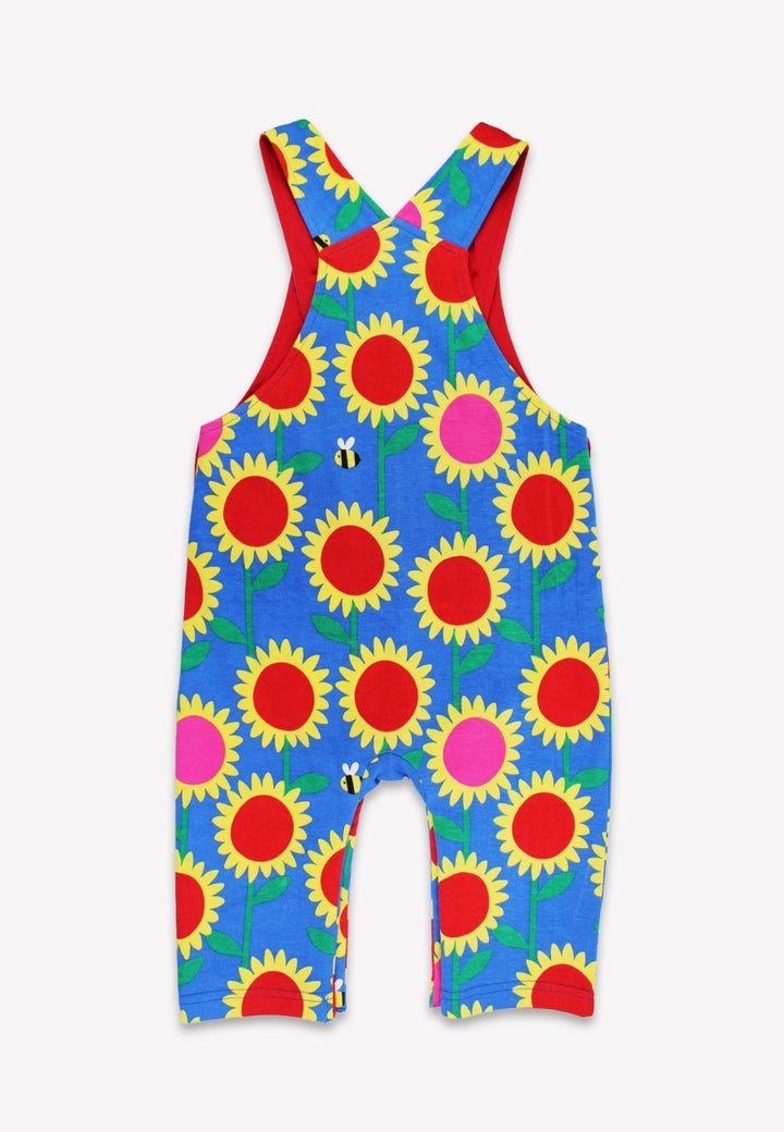 Toby Tiger Organic Sunflower Bee Print Dungarees
