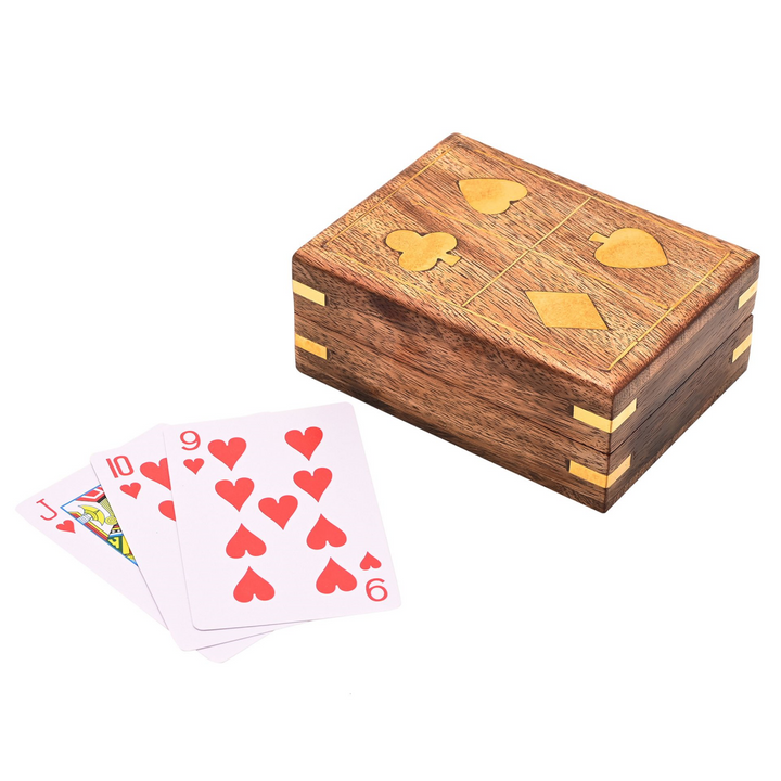 Harvey Makin Playing Cards in a Wooden Box