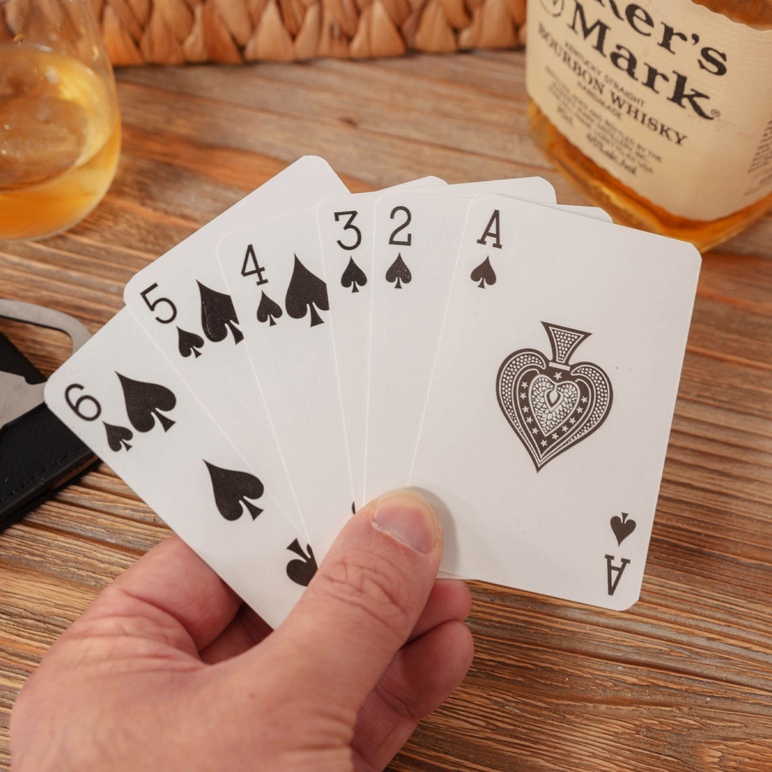 Harvey Makin Playing Cards in a Wooden Box