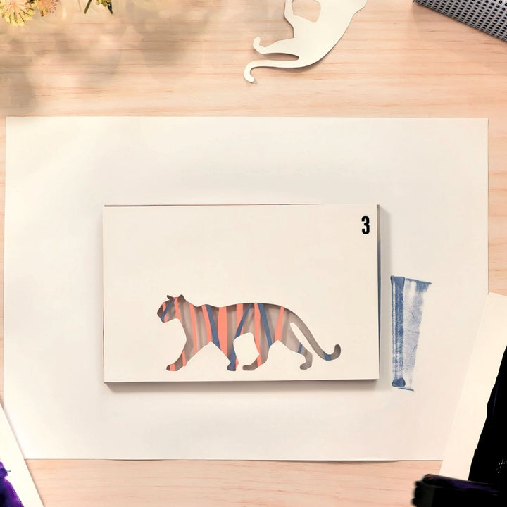 Djeco Atelier 47- Gel Printing - Panthers