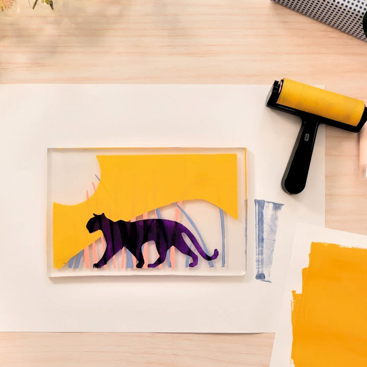 Djeco Atelier 47- Gel Printing - Panthers
