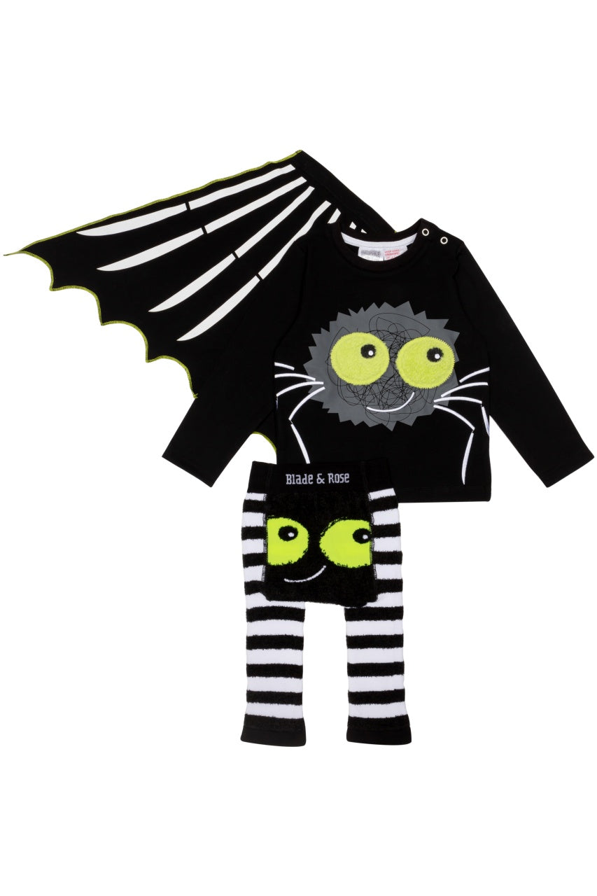 Blade and Rose Halloween Outfit - Fluffy Spider Top with Cloak and Fluffy Spider Leggings