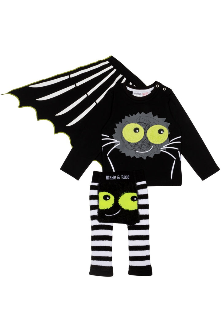 Blade and Rose Halloween Outfit - Fluffy Spider Top with Cloak and Fluffy Spider Leggings