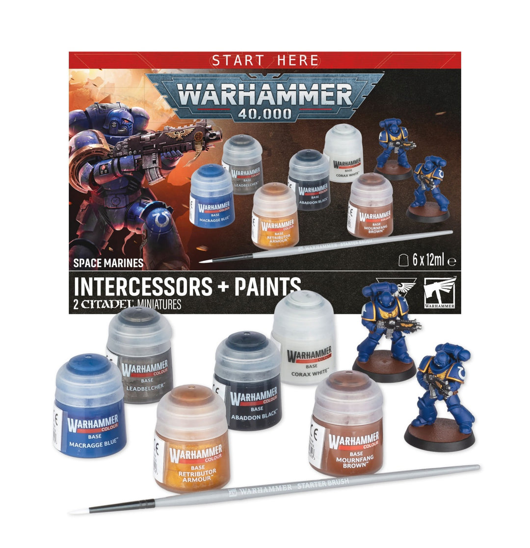 Warhammer Space Marines 2 Intercessors and Paints
