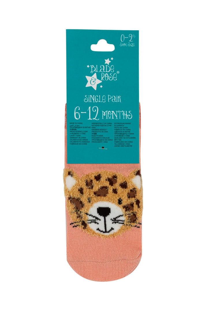 Blade and Rose Socks - Lola the Jaguar (Peach)