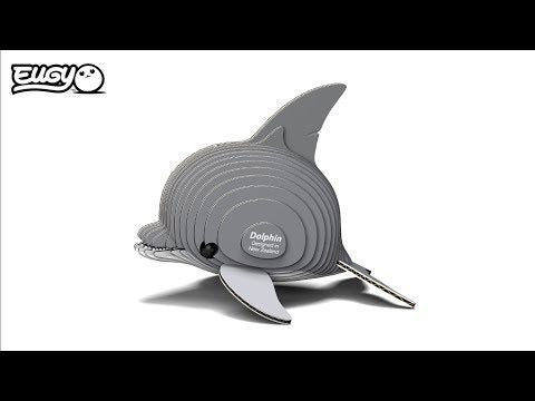 Eugy Dolphin 3D Cardboard Model Kit