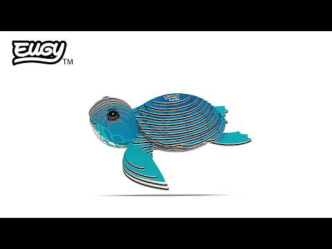 Eugy Turtle 3D Cardboard Model Kit