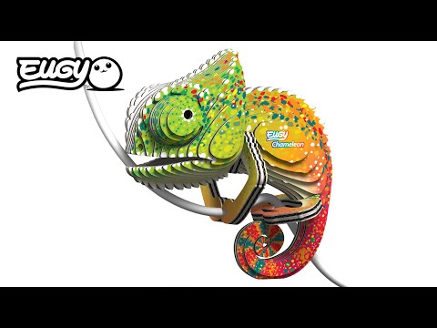 Eugy Chameleon 3D Cardboard Model Kit