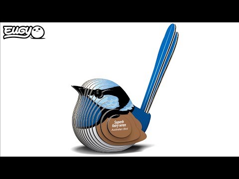 Eugy Fairy Wren 3D Cardboard Model Kit