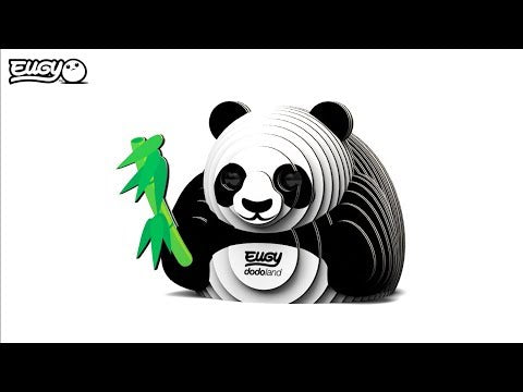 Eugy Panda 3D Cardboard Model Kit