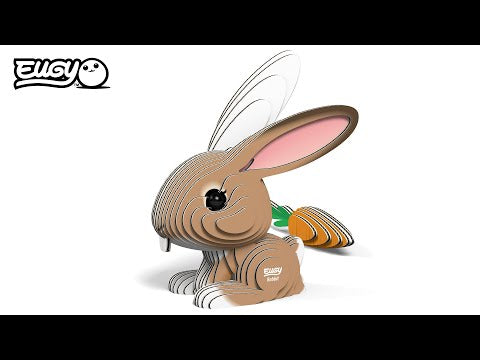 Eugy Rabbit 3D Cardboard Model Kit