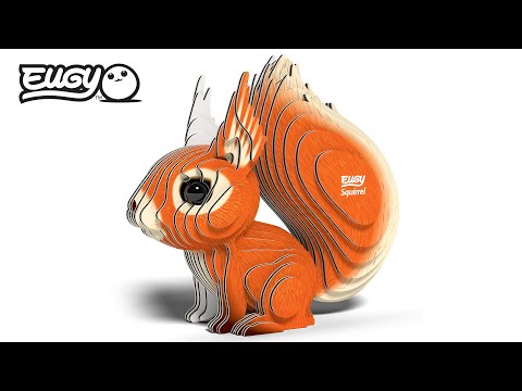 Eugy Squirrel 3D Cardboard Model Kit