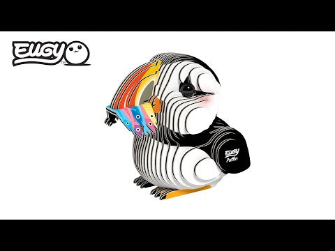 Eugy Puffin 3D Cardboard Model Kit