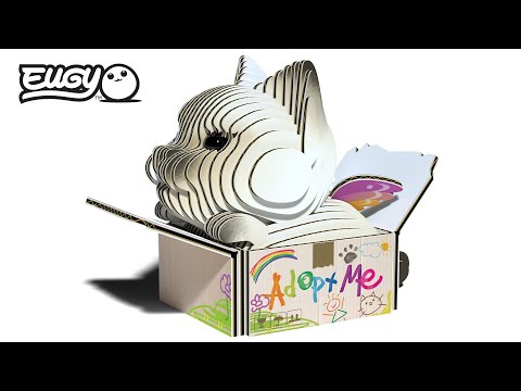 Eugy Cat Mocha 3D Cardboard Model Kit