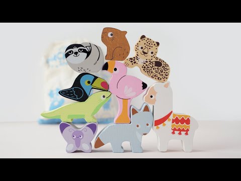 Le Toy Van Stacking Andes Animals with Bag