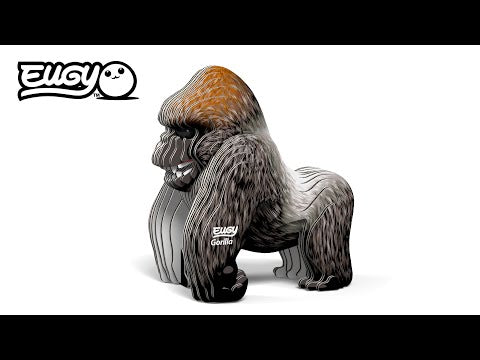 Eugy Gorilla 3D Cardboard Model Kit