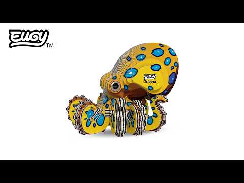 Eugy Octopus 3D Cardboard Model Kit