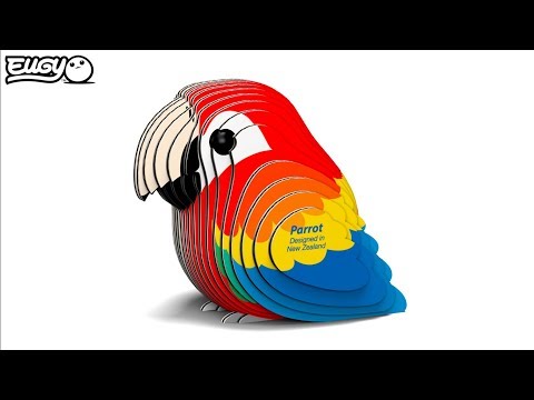 Eugy Parrot 3D Cardboard Model Kit